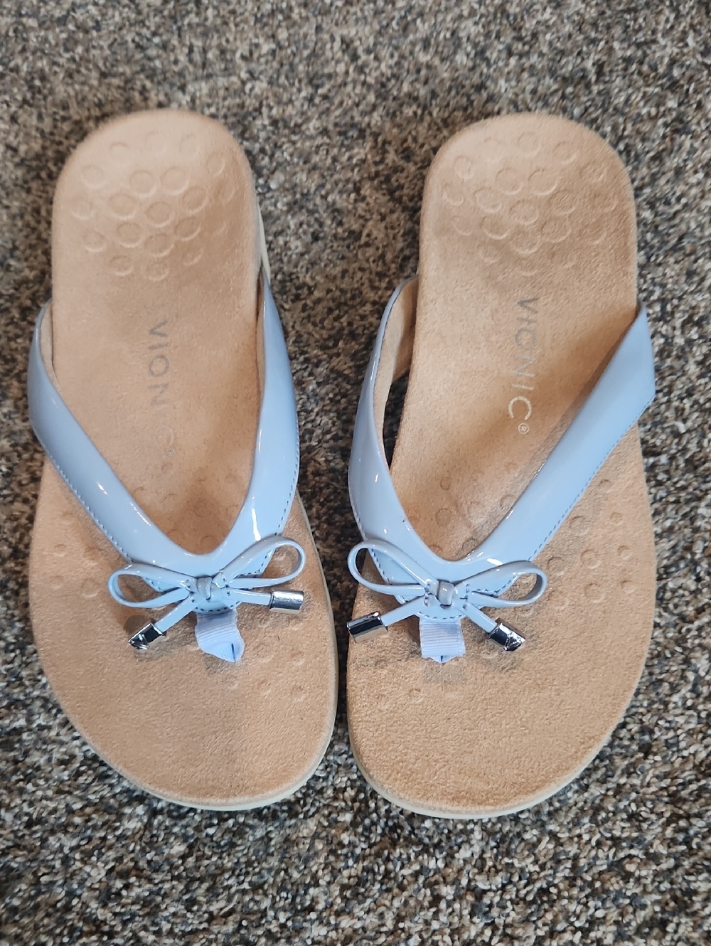 Vionic Women's Light Blue Bow Thong Sandals